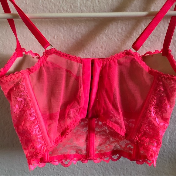Neon Lacy Bustier Bra Top - Picture 3 of 3